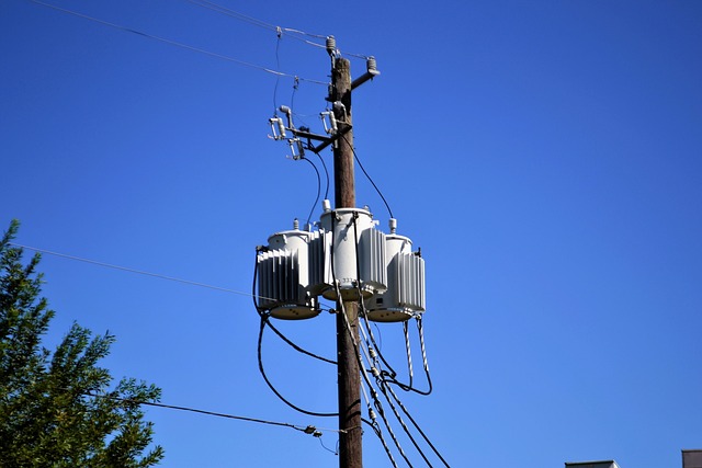 Power lines and transformer.